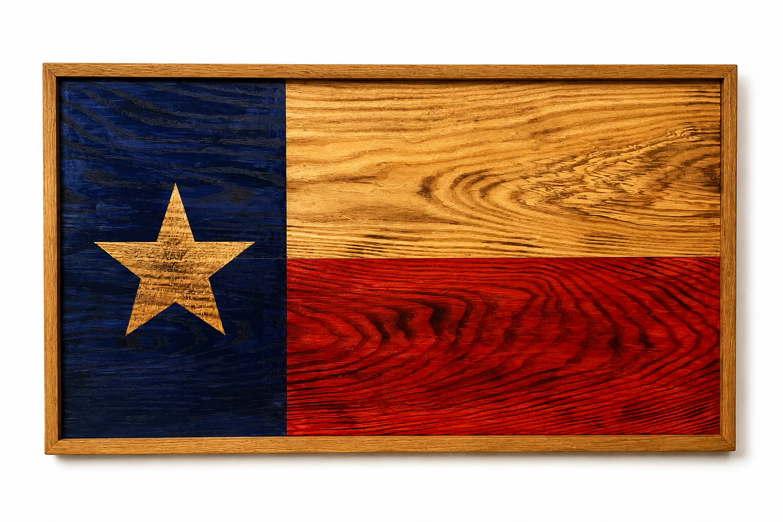 Handcrafted American & Texas Flag Set