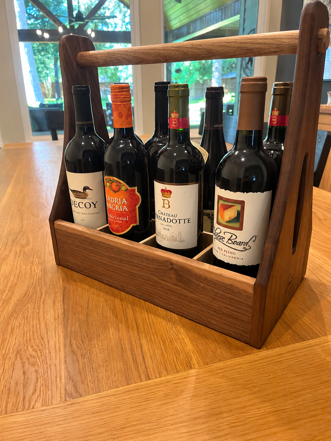 Texas Collection - Hardwood Wine Caddy
