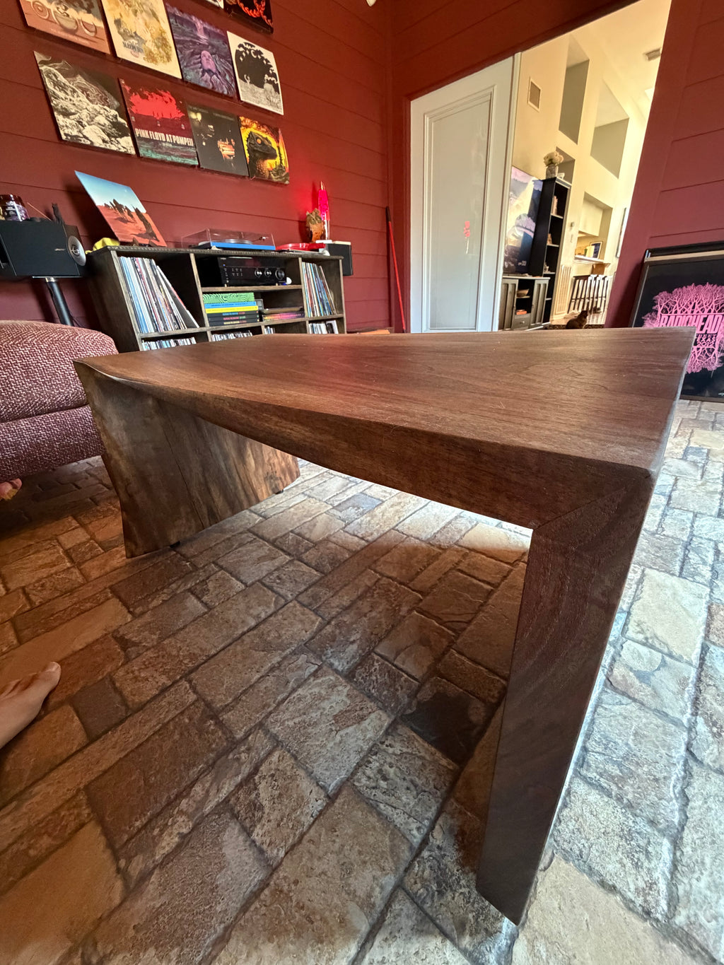 Custom Build Live Edge Waterfall Coffee Table