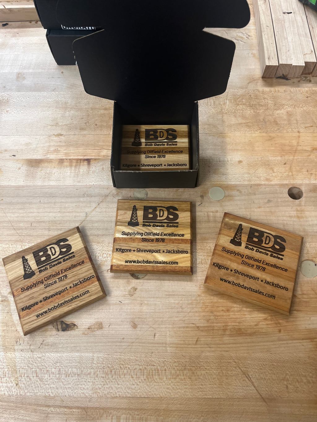 Handmade Hardwood Coaster Set (Sets of 4/6)