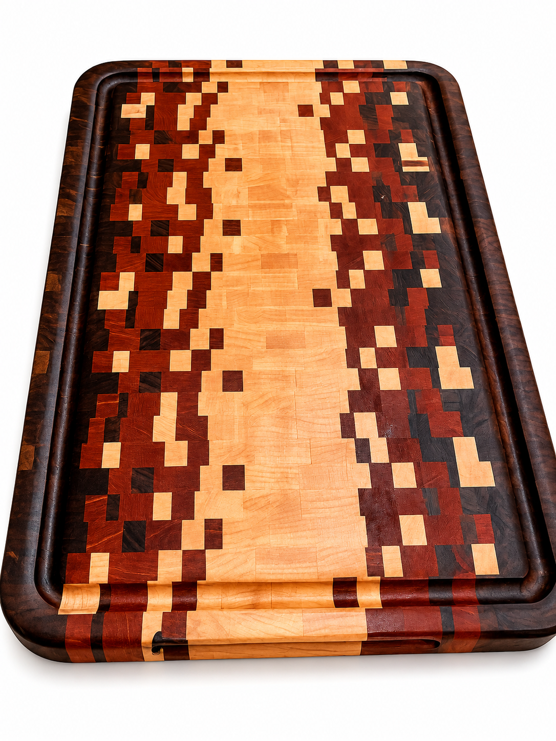 Handcrafted "Sunset" End Grain Cutting Board - Large