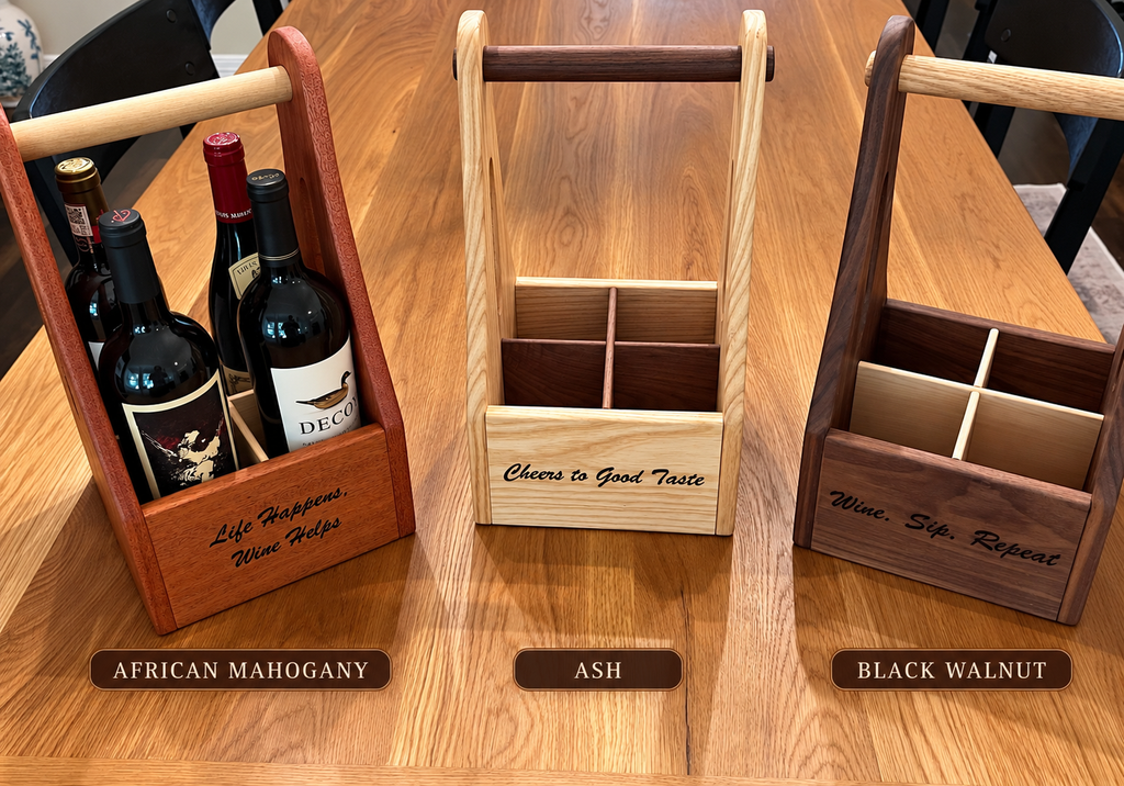 Texas Collection - Hardwood Wine Caddy