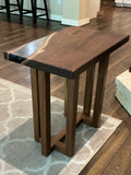 Custom Build Live Edge and Epoxy Side Table
