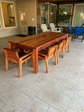 Handcrafted African Mahogany Outdoor Dining Set
