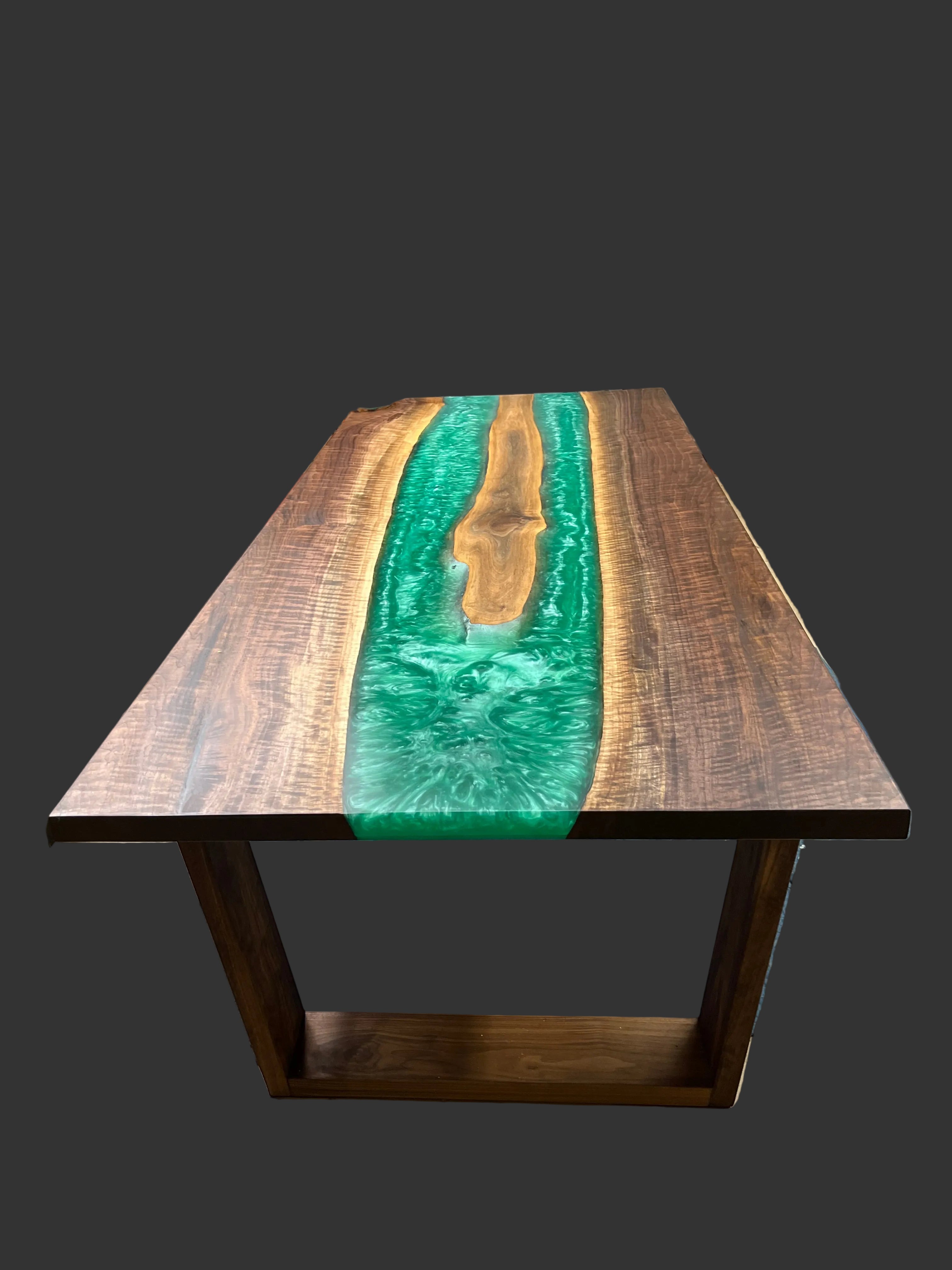 Custom Walnut Live Edge & Epoxy Conference Table