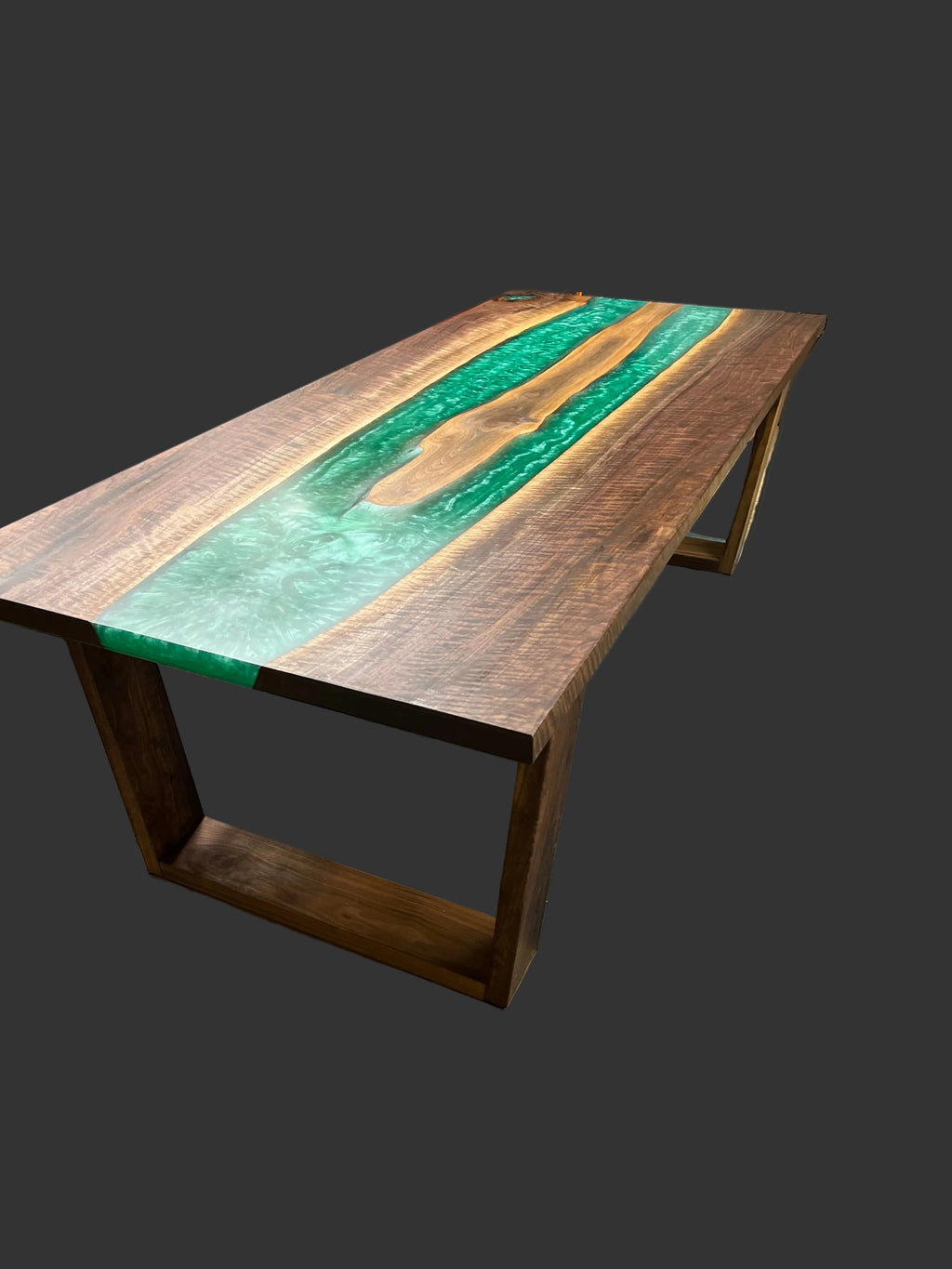 Custom Walnut Live Edge & Epoxy Conference Table