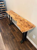 Spessart Oak Cluster Burl Live Edge Console Table