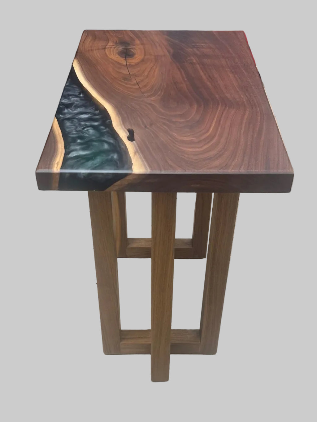 Custom Build Live Edge and Epoxy Side Table