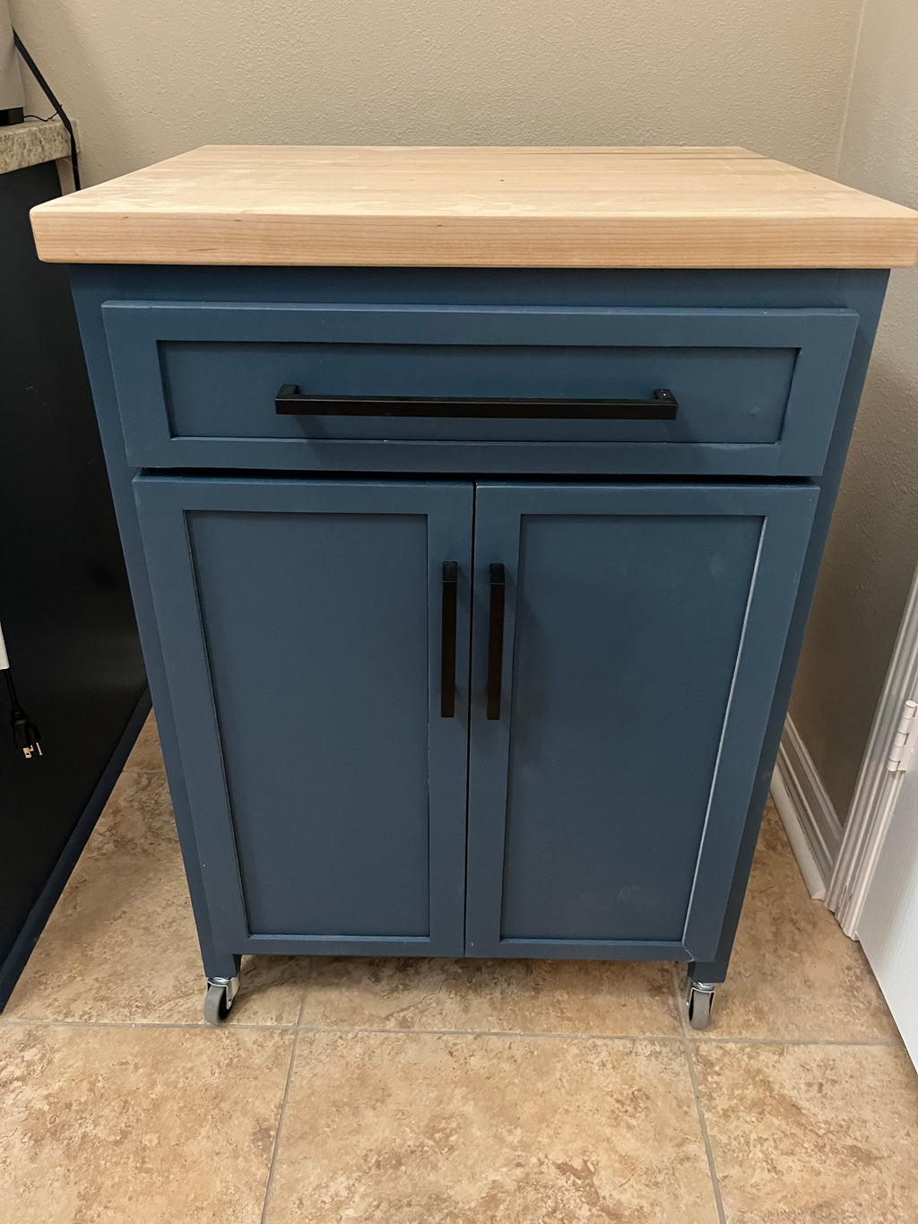 Custom Butcher Block Kitchen Cart