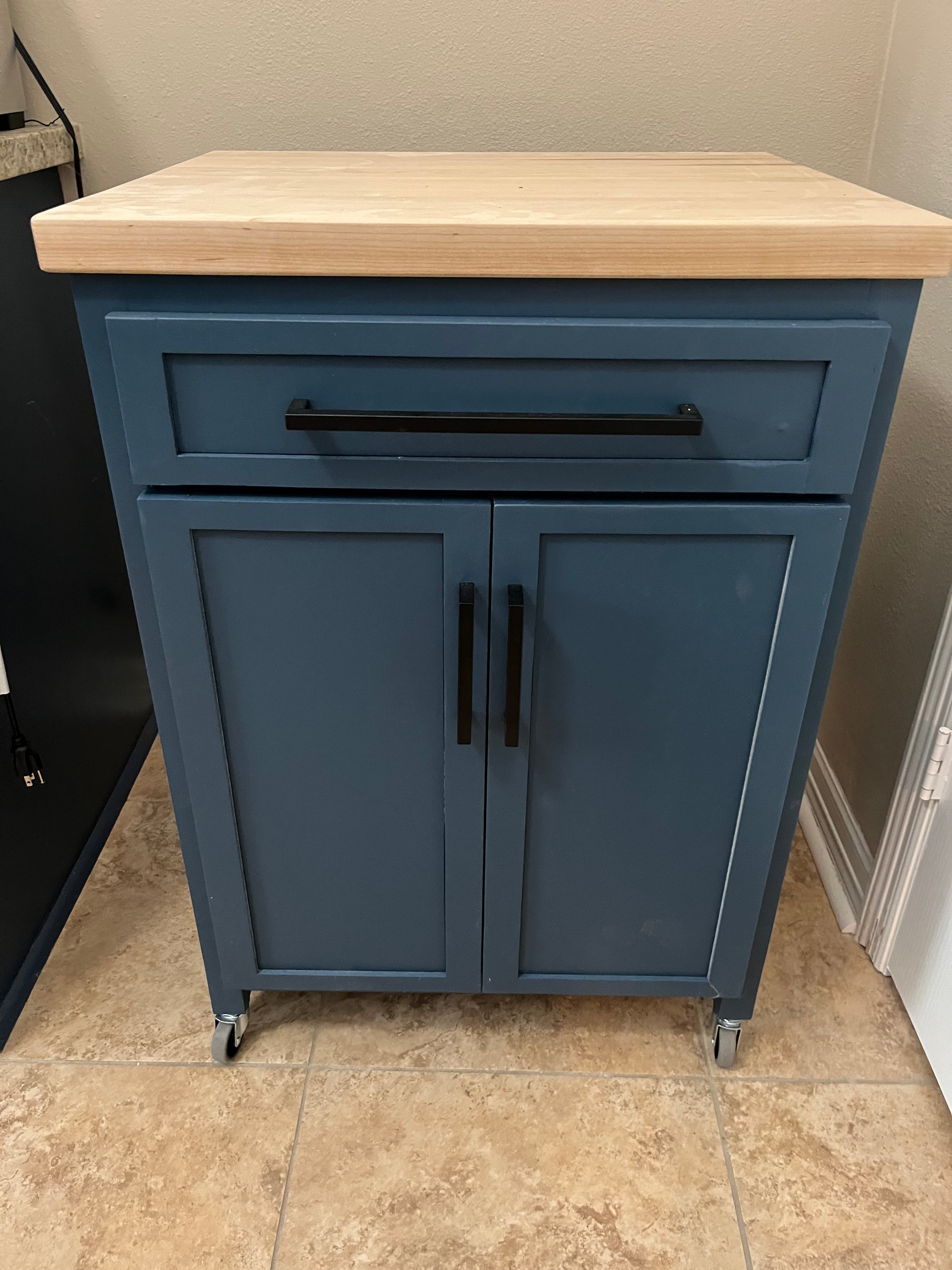 Custom Butcher Block Kitchen Cart