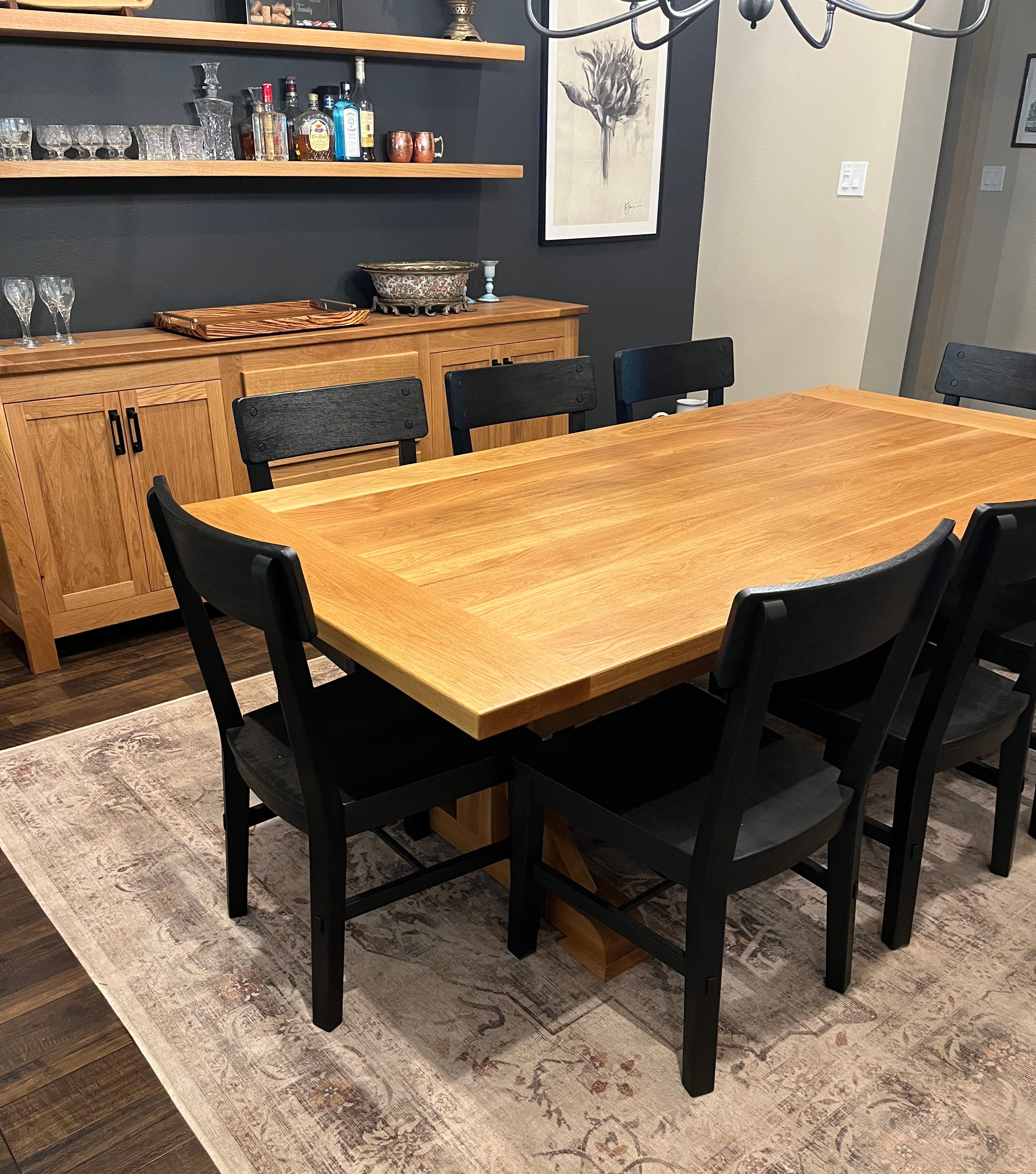 Modern Farmhouse Dining Table and Sideboard