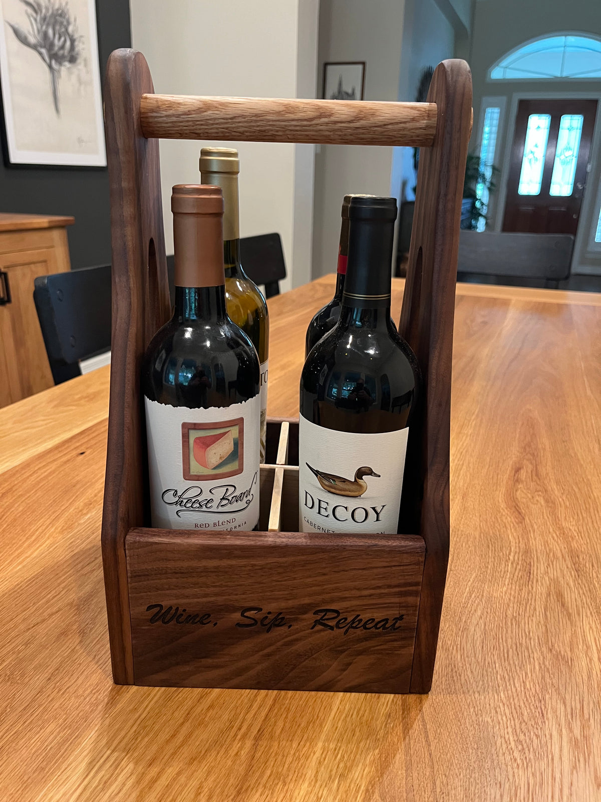 Texas Collection - Hardwood Wine Caddy