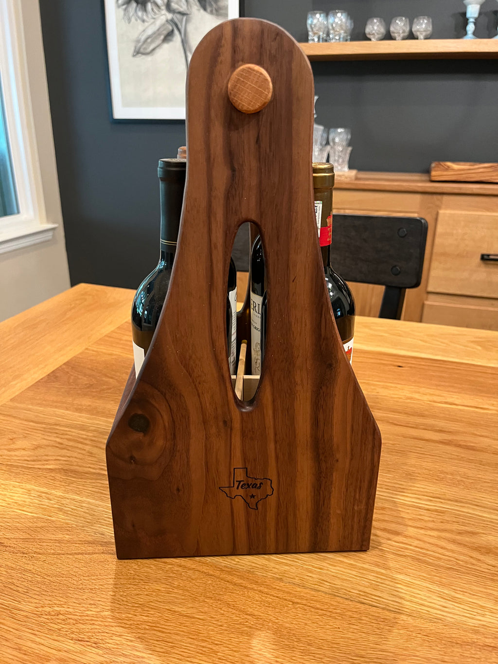 Texas Collection - Hardwood Wine Caddy
