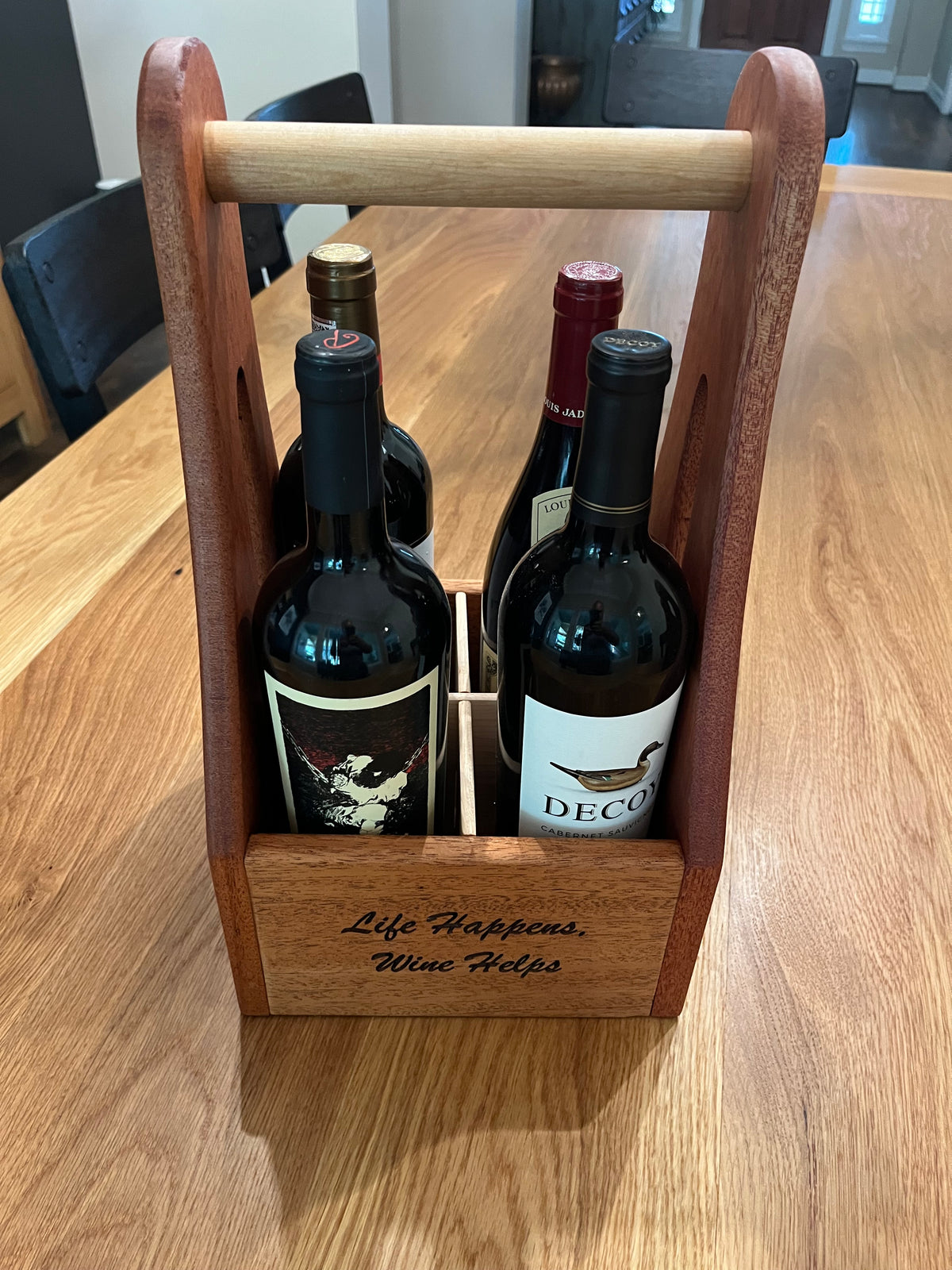 Texas Collection - Hardwood Wine Caddy