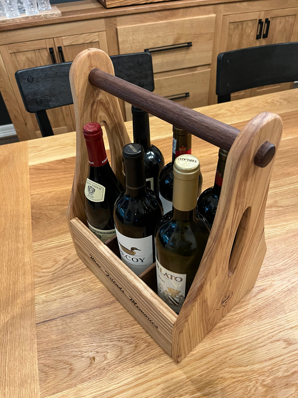 Texas Collection - Hardwood Wine Caddy