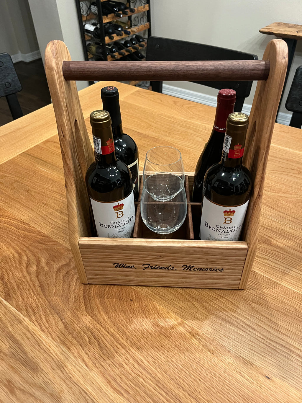 Texas Collection - Hardwood Wine Caddy