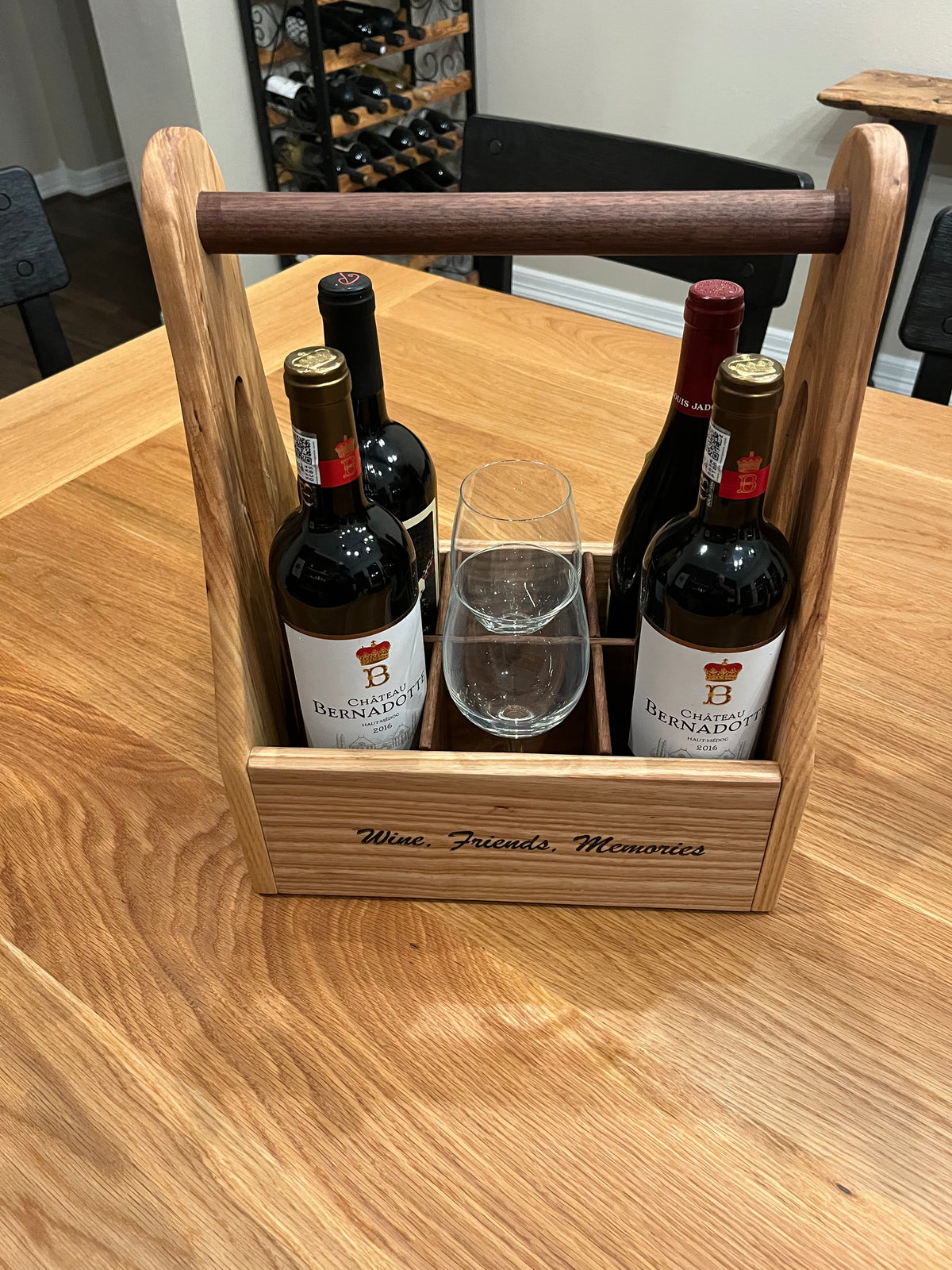 Texas Collection - Hardwood Wine Caddy