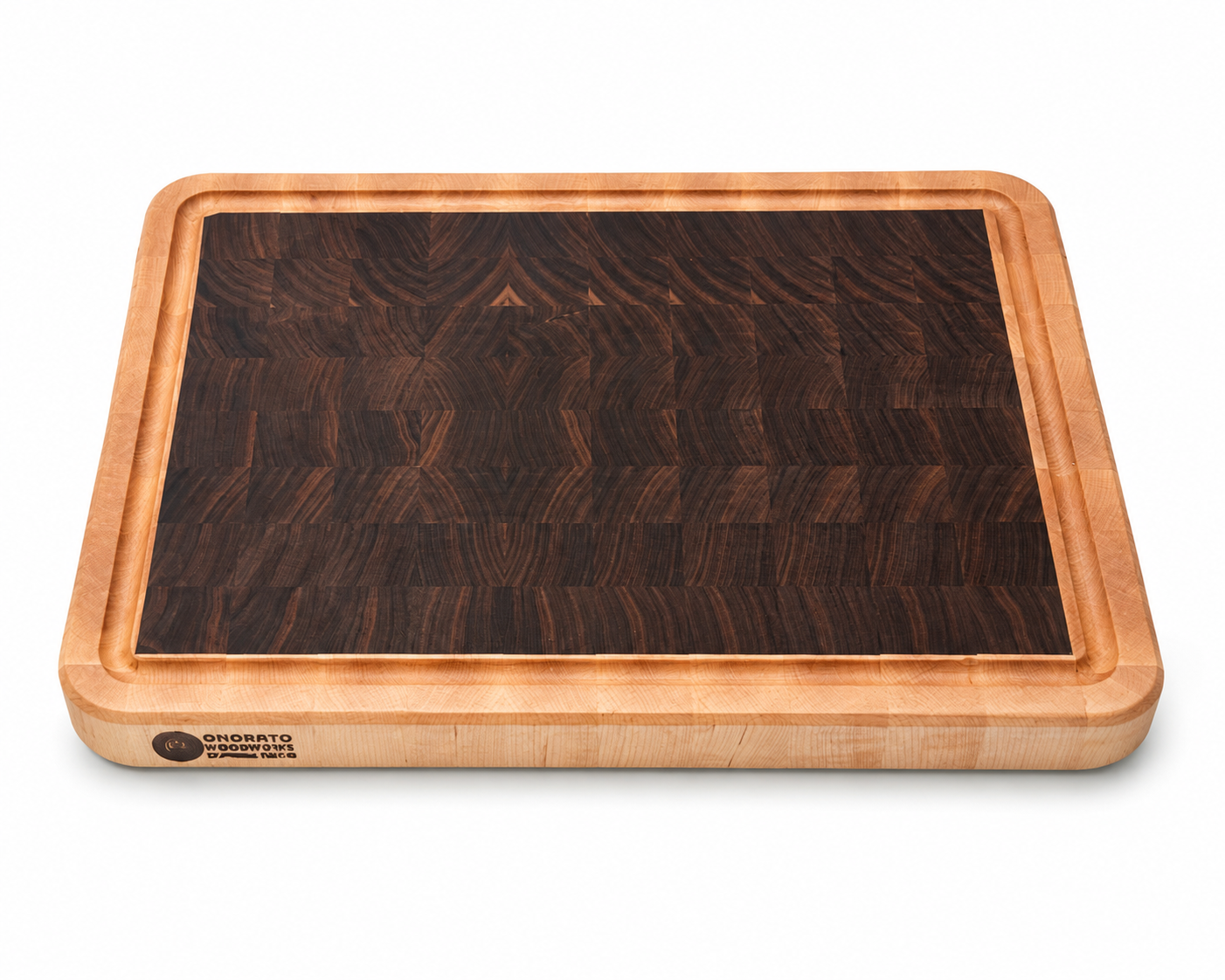 Black Walnut & Hard Maple End Grain Cutting Board – Medium+