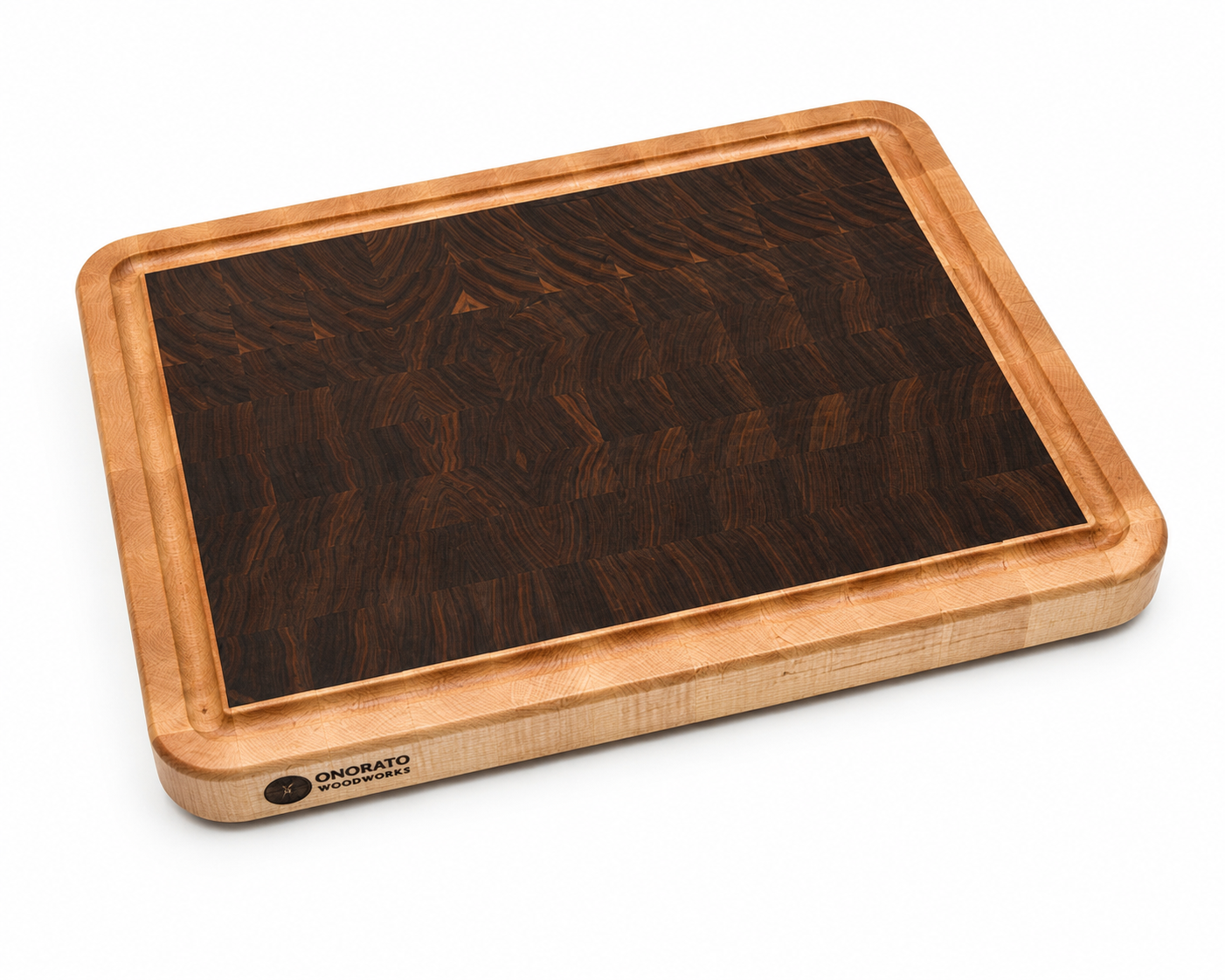 Black Walnut & Hard Maple End Grain Cutting Board – Medium+