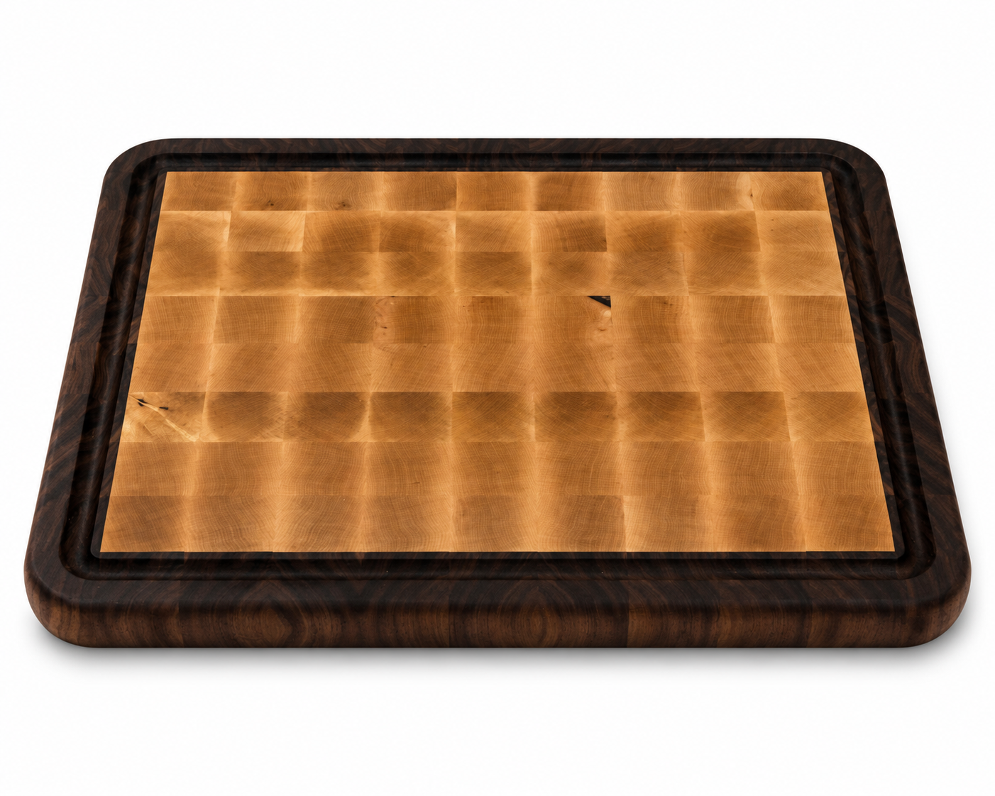 Hard Maple & Black Walnut End Grain Cutting Board – Medium+