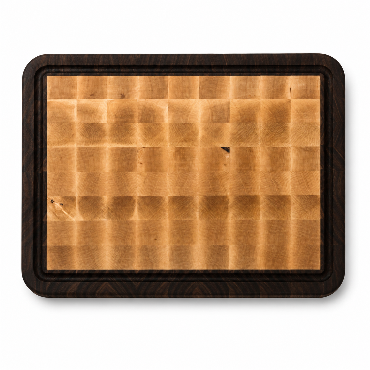 Hard Maple & Black Walnut End Grain Cutting Board – Medium+