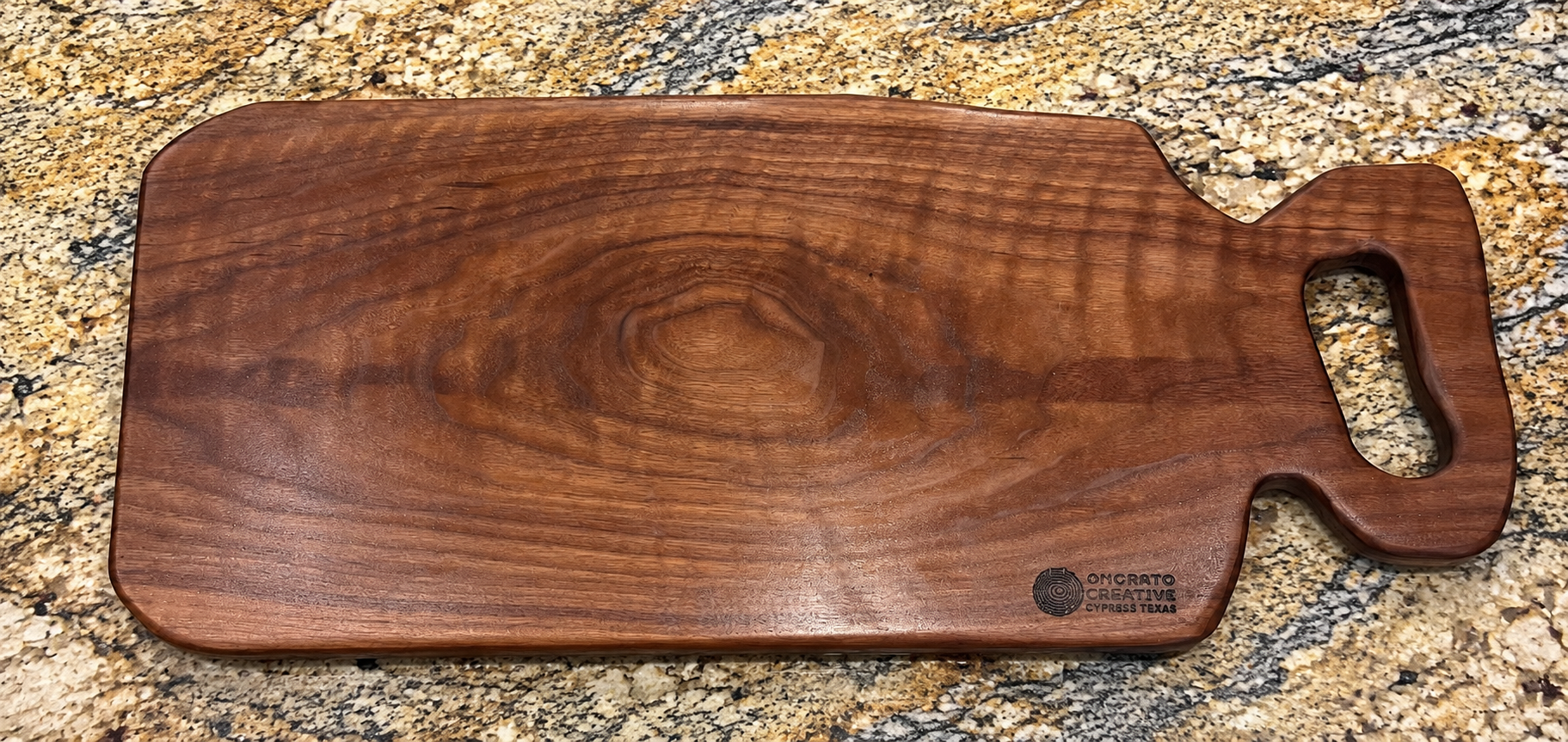 Handcrafted Figured Black Walnut Charcuterie Board - Large