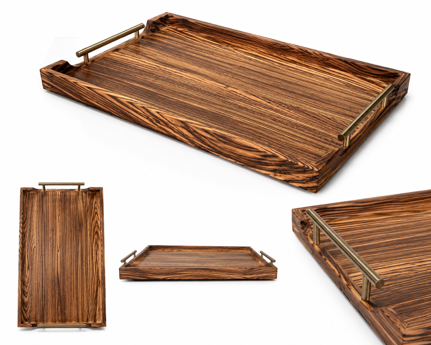 Handcrafted Zebrawood Serving Tray